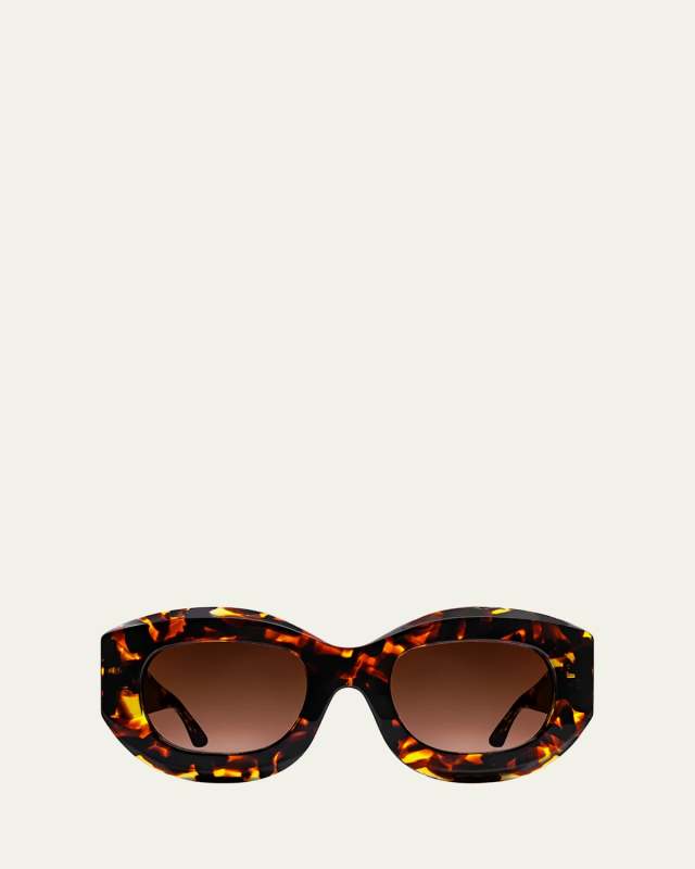 Trophy Oval Acetate Sunglasses